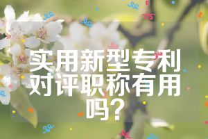 實(shí)用新型專利對(duì)評(píng)職稱有用嗎？