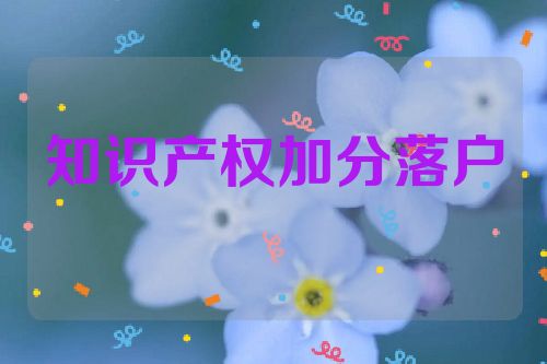 知識(shí)產(chǎn)權(quán)加分落戶